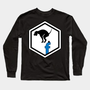 Facebook and trash !!! White and black version Long Sleeve T-Shirt